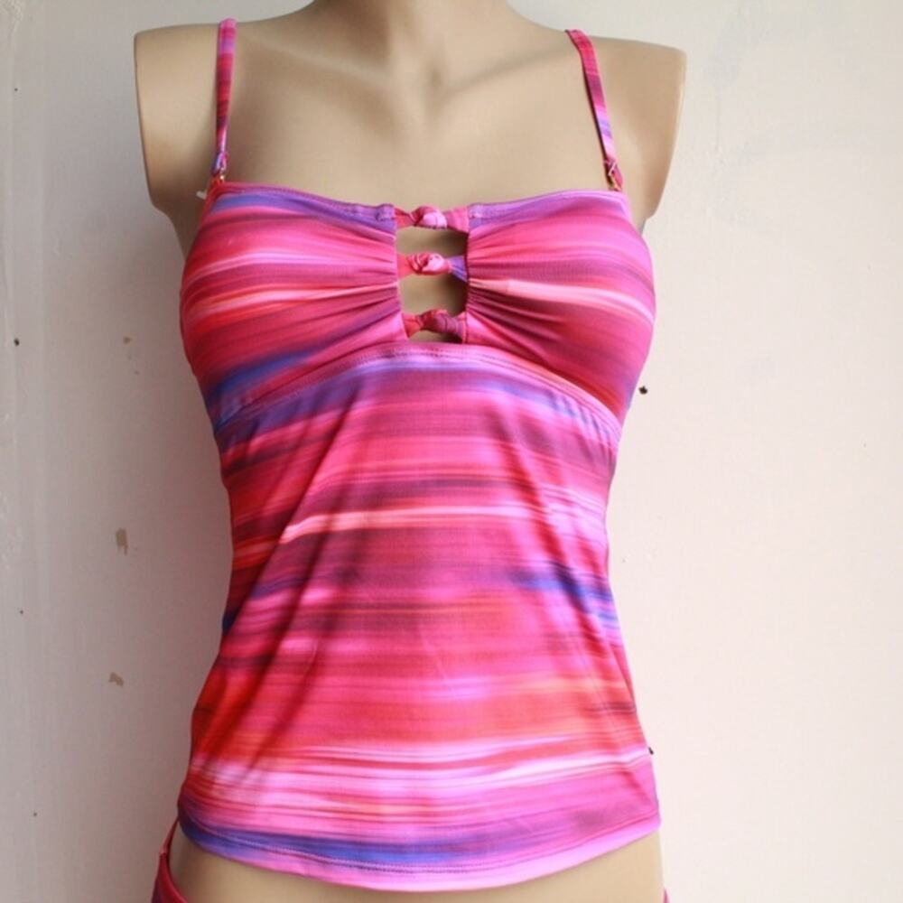 Ralph Lauren Ombre Ikat Cutout Convertible Tankini Top